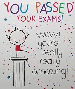 Congratulations Card - Passed Your Exams / 'Wow You're Really' & Standing On The Podium