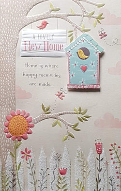 Congratulations Card - New Home / 'Welcome' & Green Door Entrance