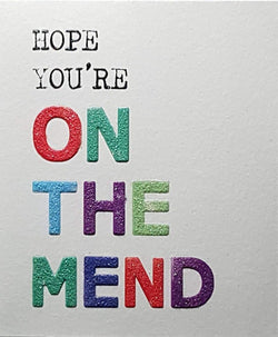 Get Well Card - 'Hope You're On The Mend'