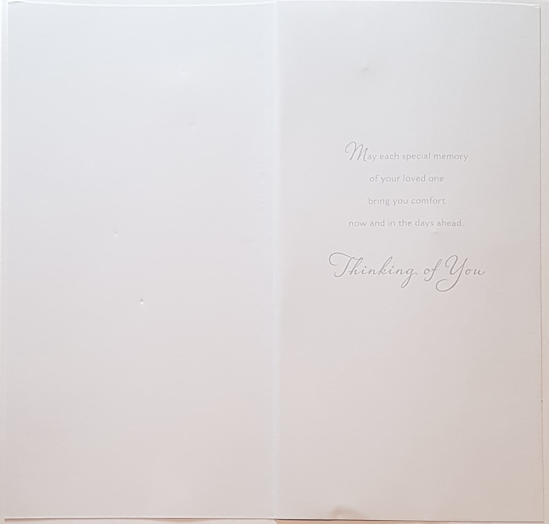 Sympathy Card - Three White Flowers With Pearls