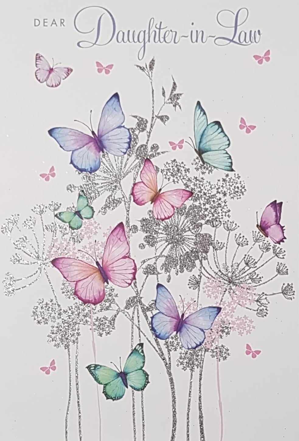 Birthday Card - Daughter-In-Law / Pretty Colourful Butterflies