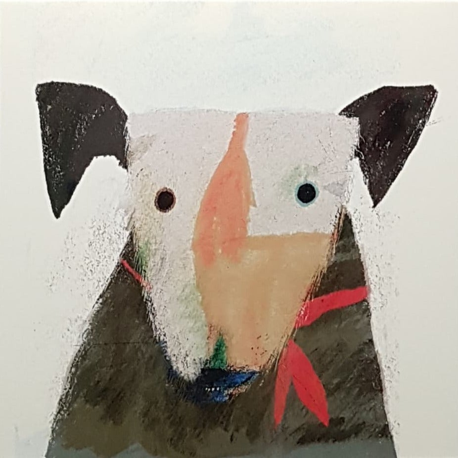 Blank Card - A Brown Dog With A Red Scarf