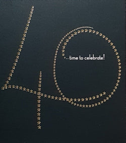 Age 40 Birthday Card - Gold Stars Making Up No. 40