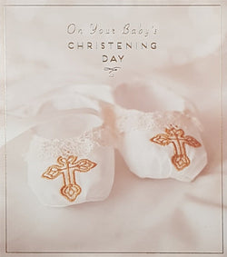 Christening Card - Your Baby's Christening Day / Christening Shoes