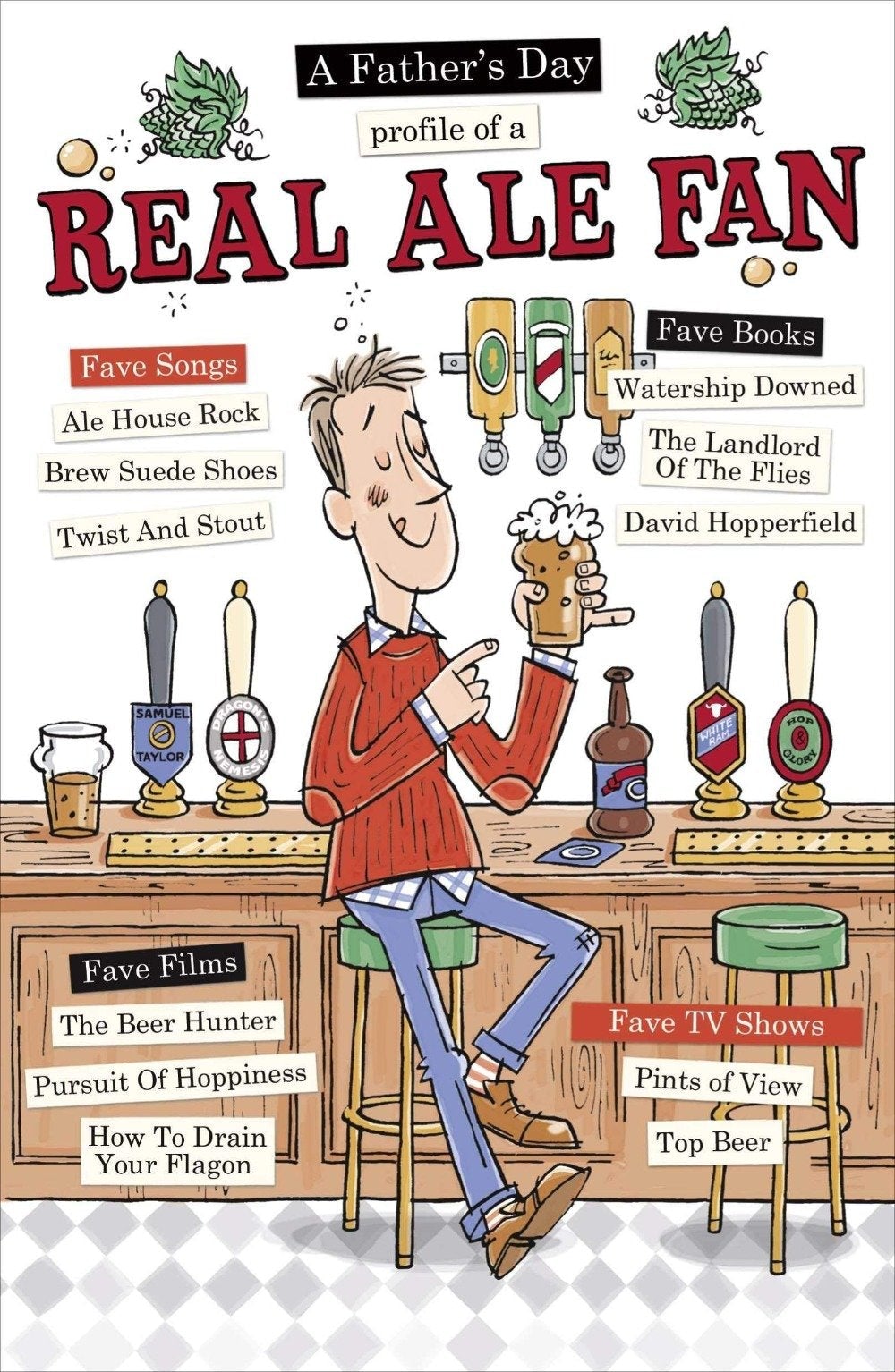 Fathers Day Card - General / Real Ale Fan & Man Drinking Beer