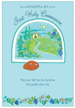 Communion Card - For A Wonderful Boy / May Your Fith Be The Sunshine