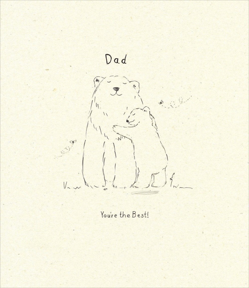 Fathers Day Card - Dad / You're The Best ! & A Lovely Hug To A Bear