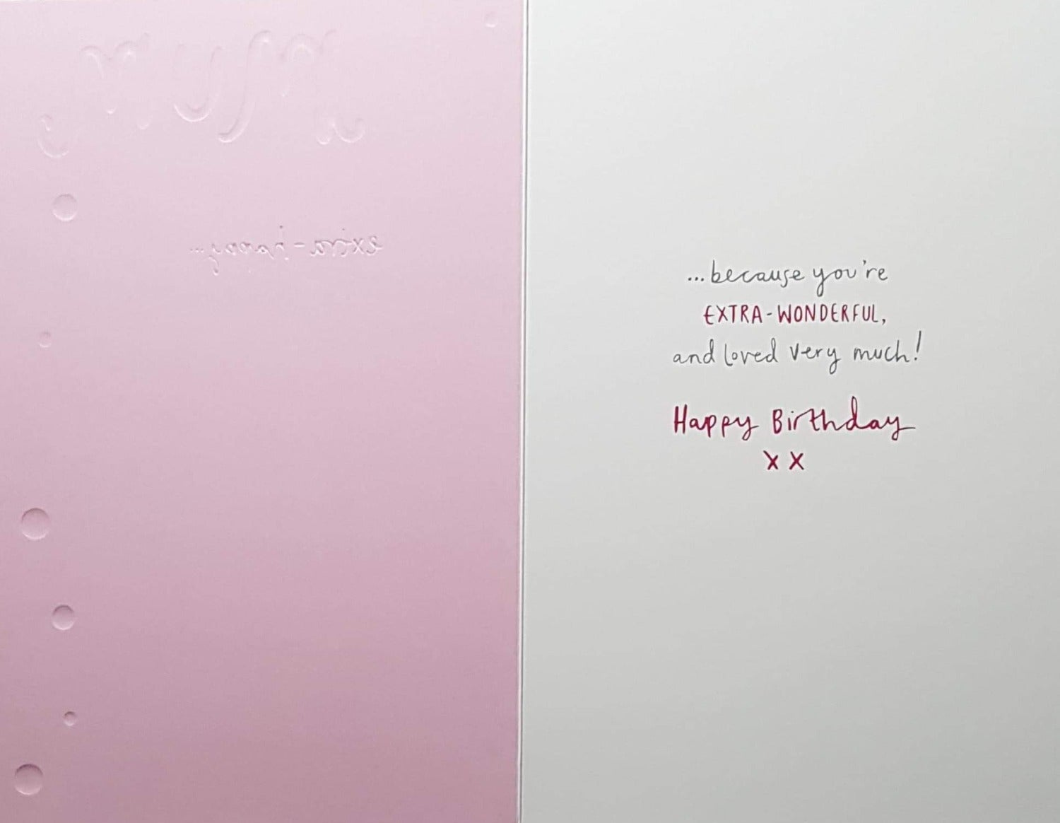 Birthday Card - Mum / 'Extra - Happy'