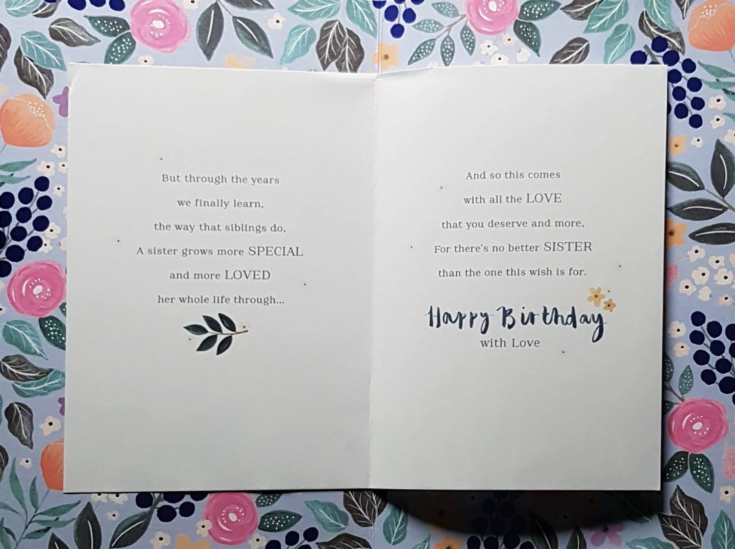 Birthday Card - Sister / 'Until We're Grown'