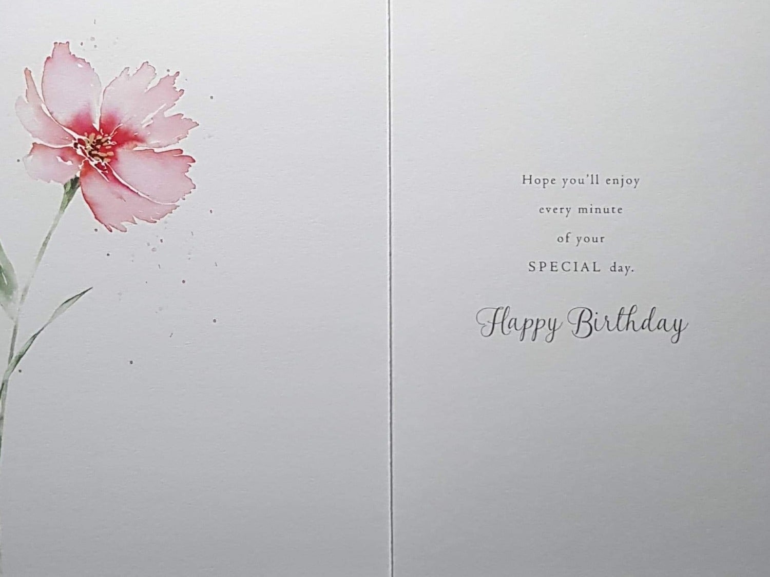 Birthday Card - Sister In Law / Two Large Pink Flowers