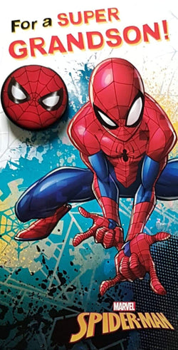 Birthday Card - Grandson / A Red Web Boy