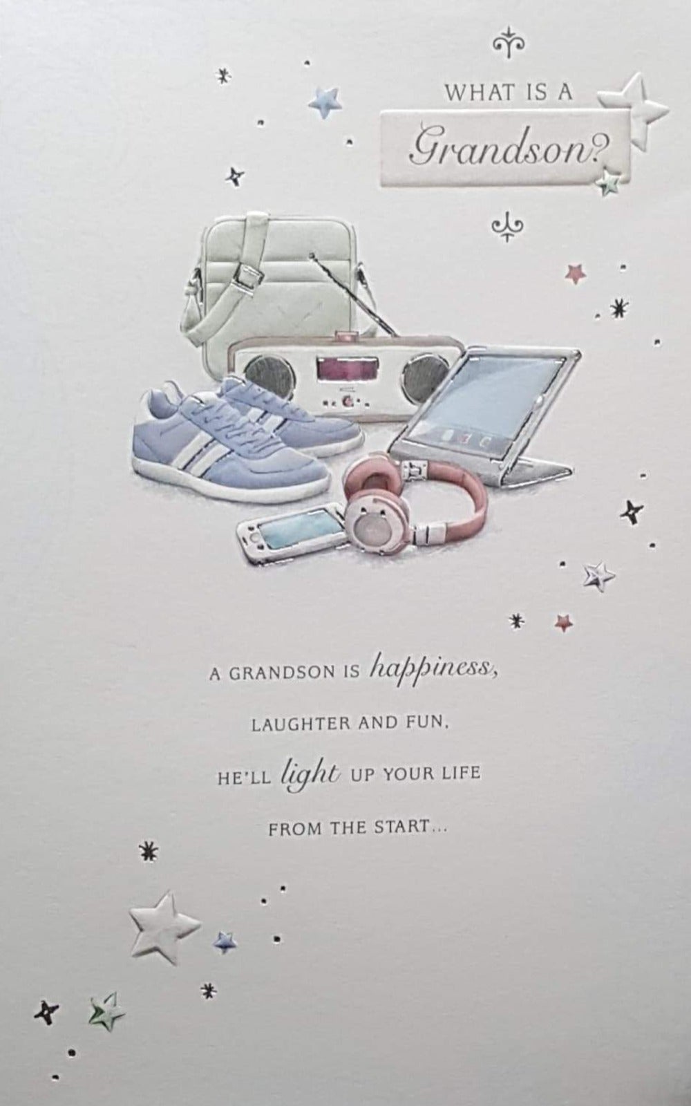 Birthday Card - Grandson / Shoes & A Boom Box
