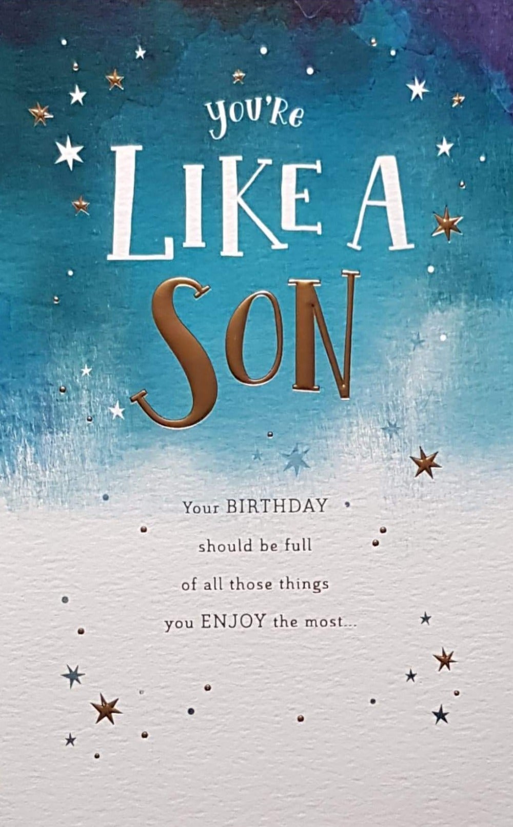 Birthday Card - Son / A White And Blue Sky Cover