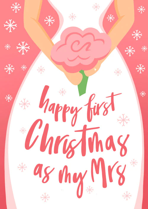 First Mrs Christmas Card Personalisation