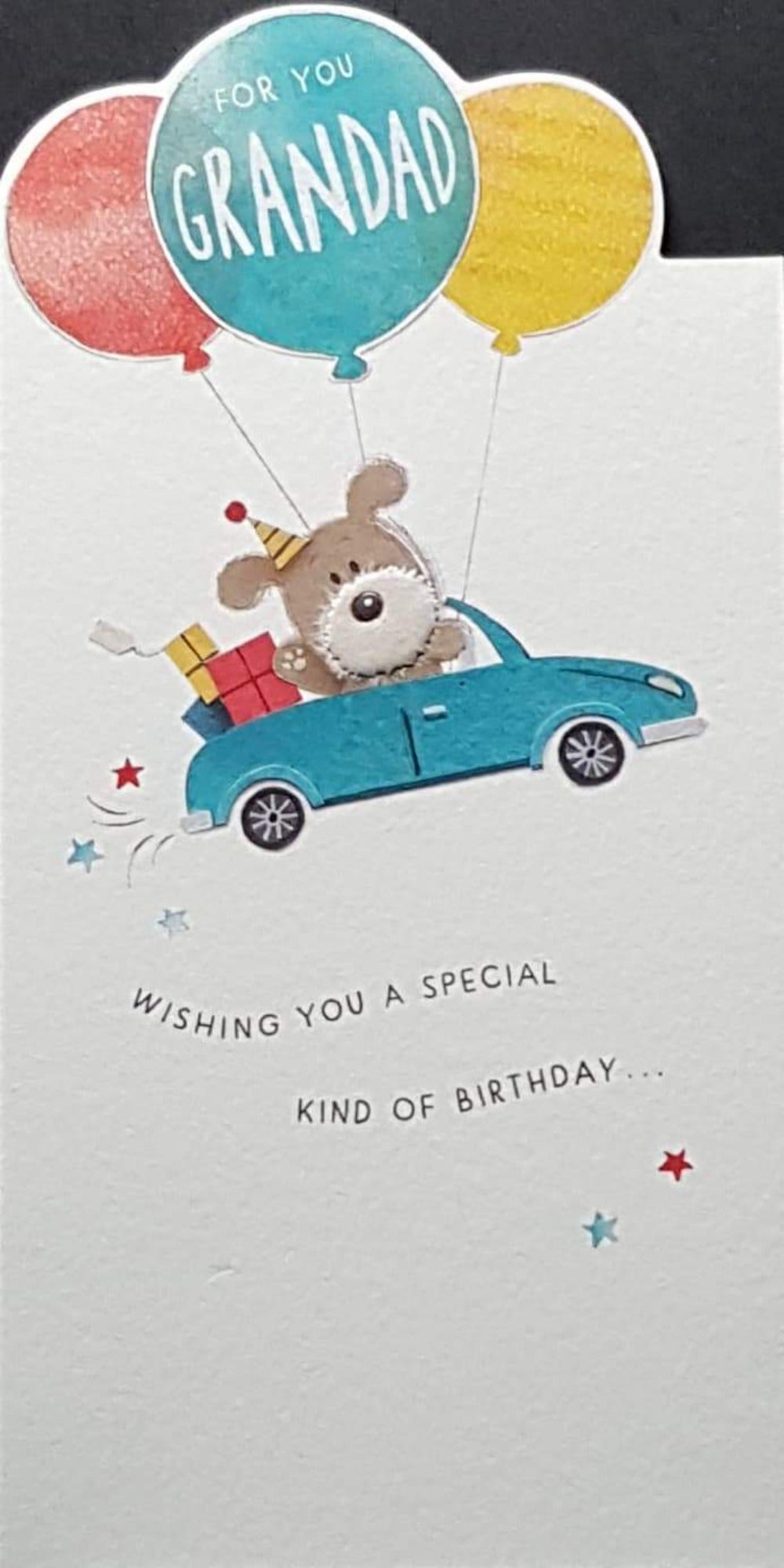 Birthday Card - Grandad / Car Balloons