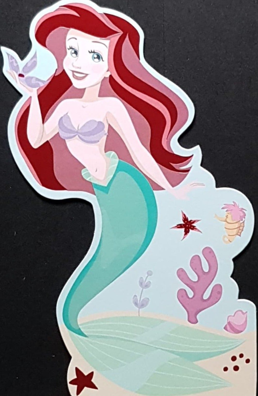 Blank Card - A Pretty Mermaid In A Sea (Shaped)