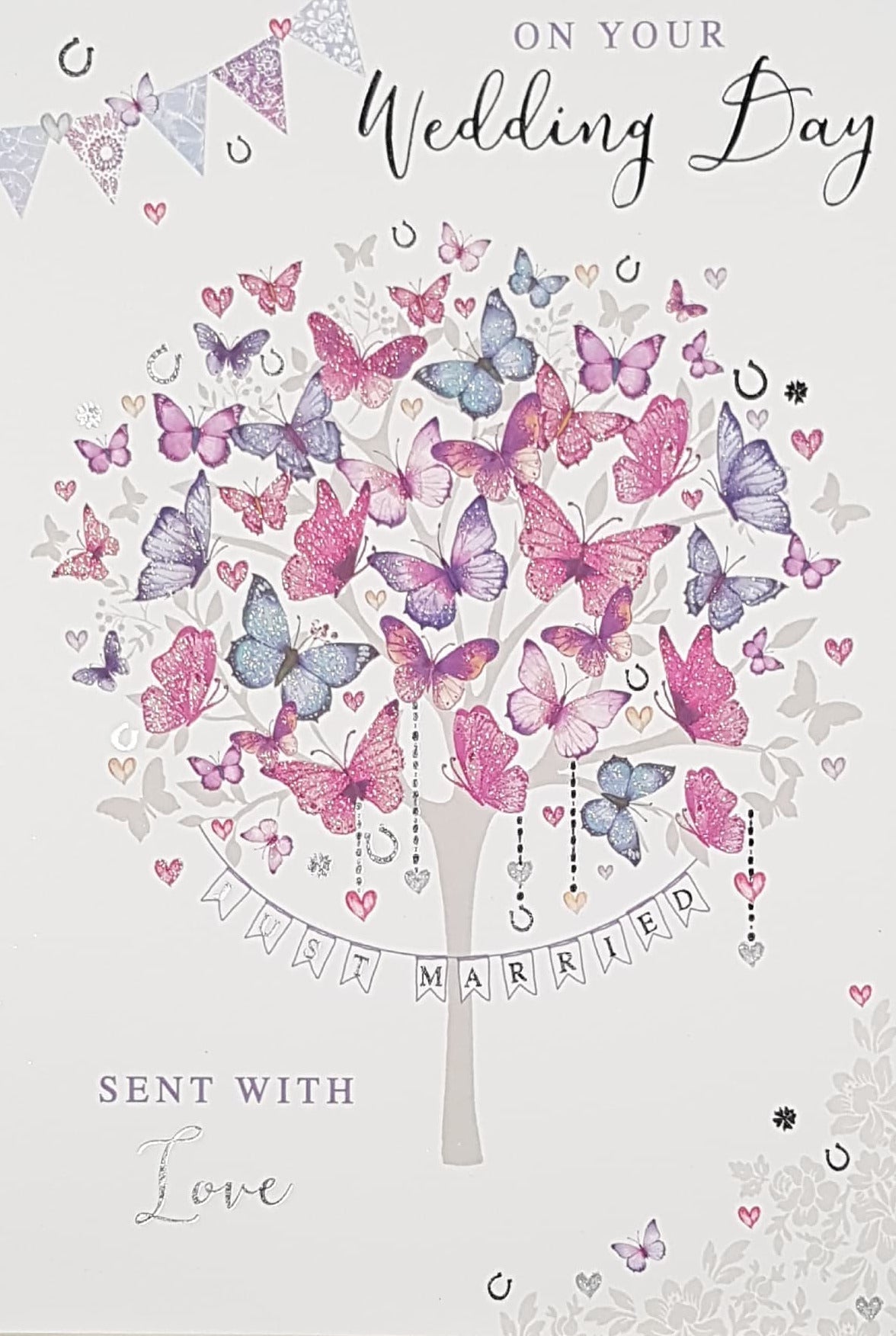 Wedding Card - General / A Pink Butterfly Tree