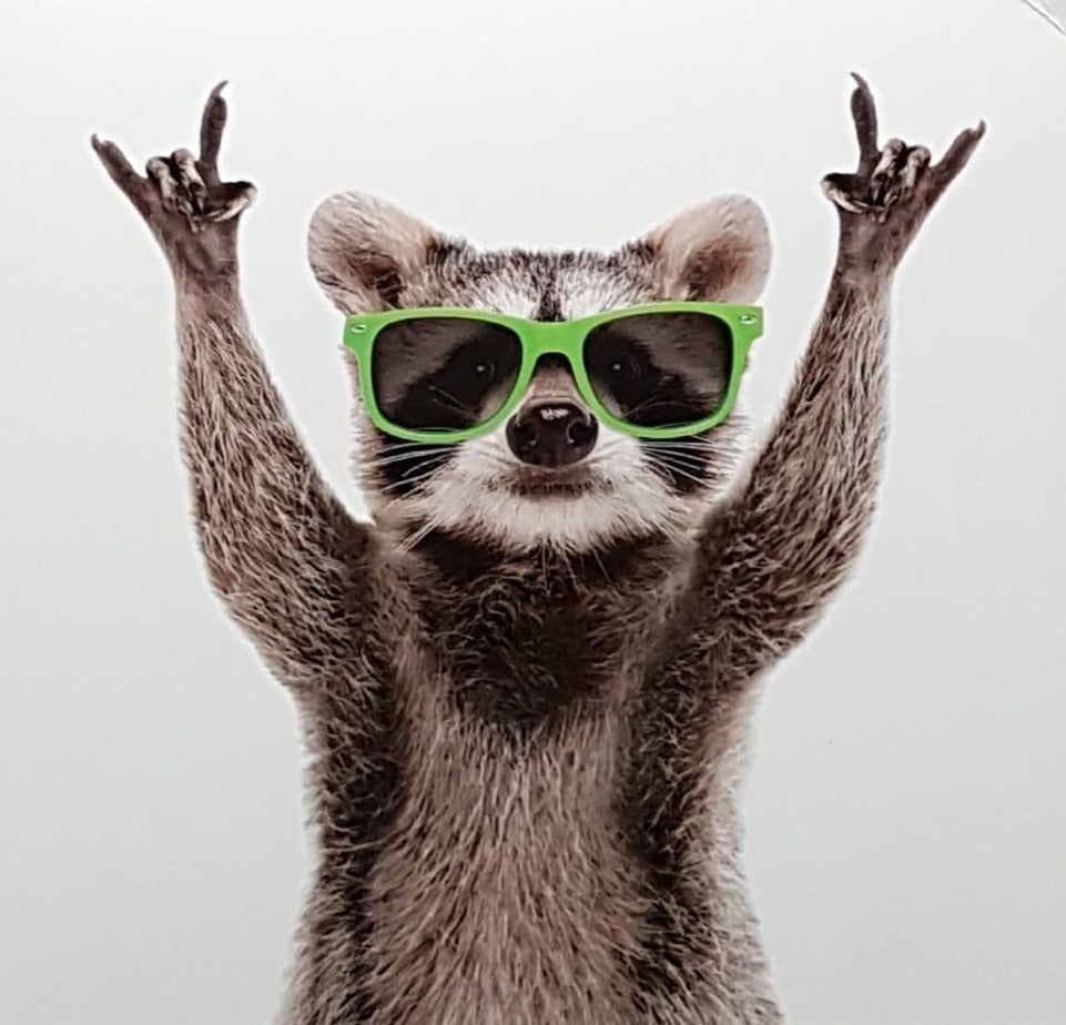 Blank Card - A Cool Lemur With Green Glasses