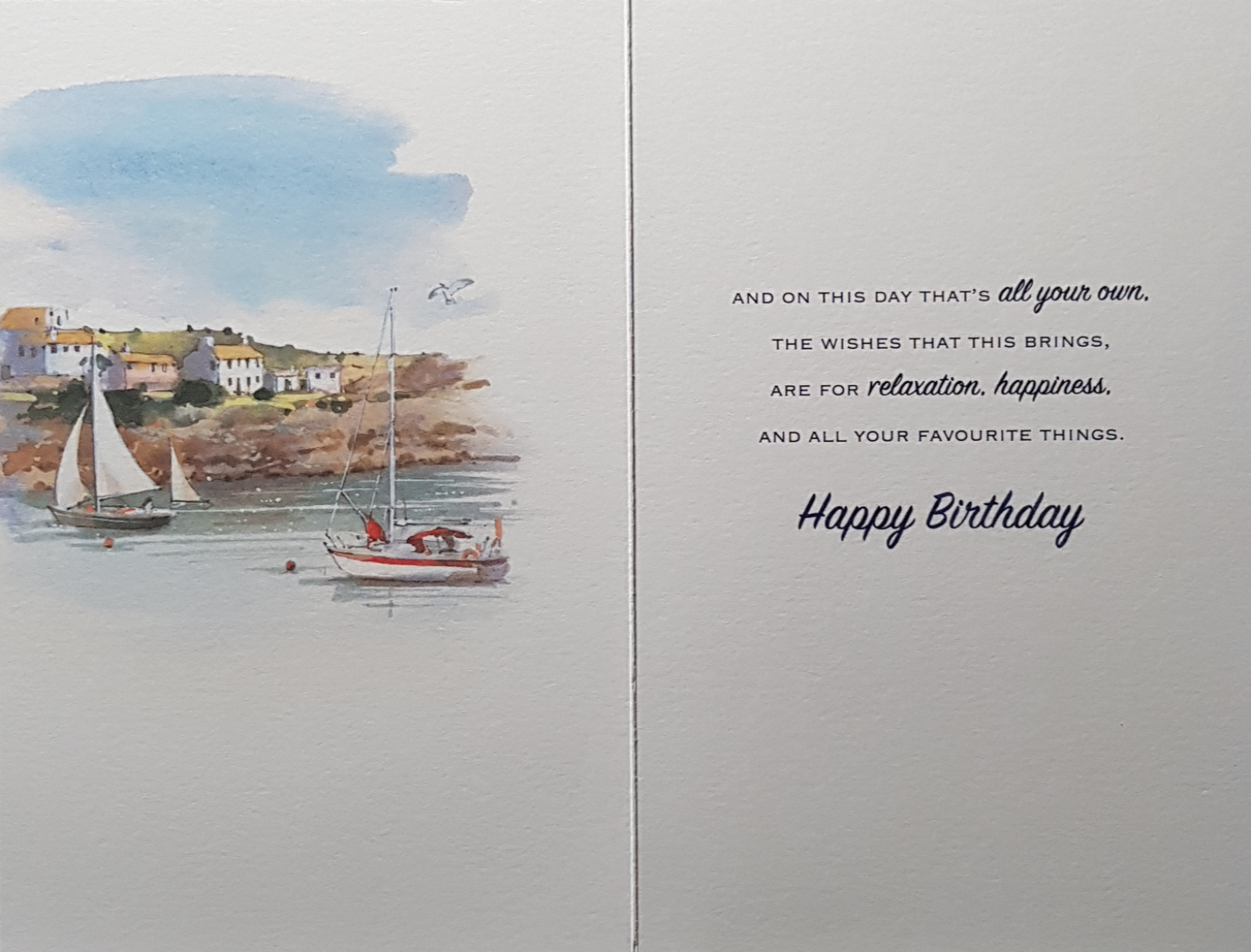 Birthday Card - General / Many Happy Returns & A Bay