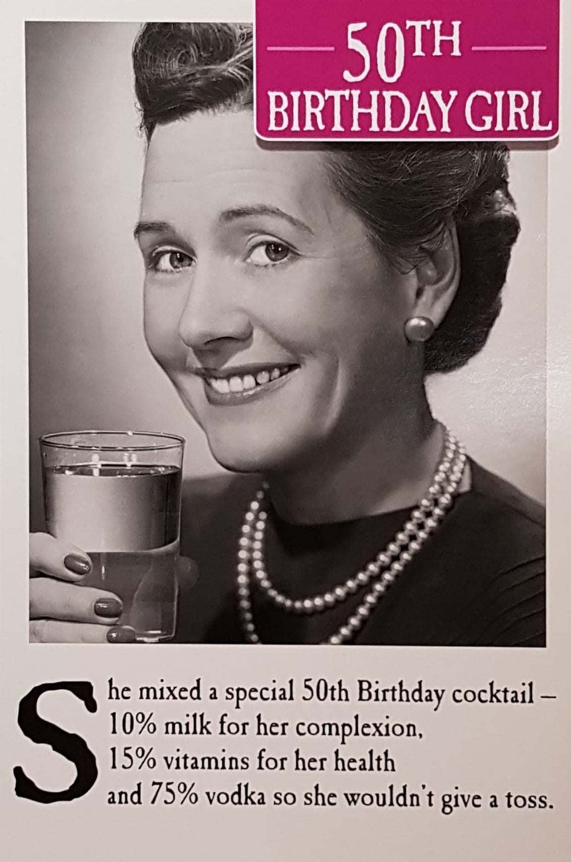 Age 50 Birthday Card - Special Birthday Cocktail... (Humour)