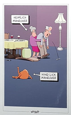 Blank Card - An Elderly Couple & A Dining Table