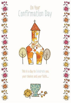 Confirmation Card - Church Floral Decorated