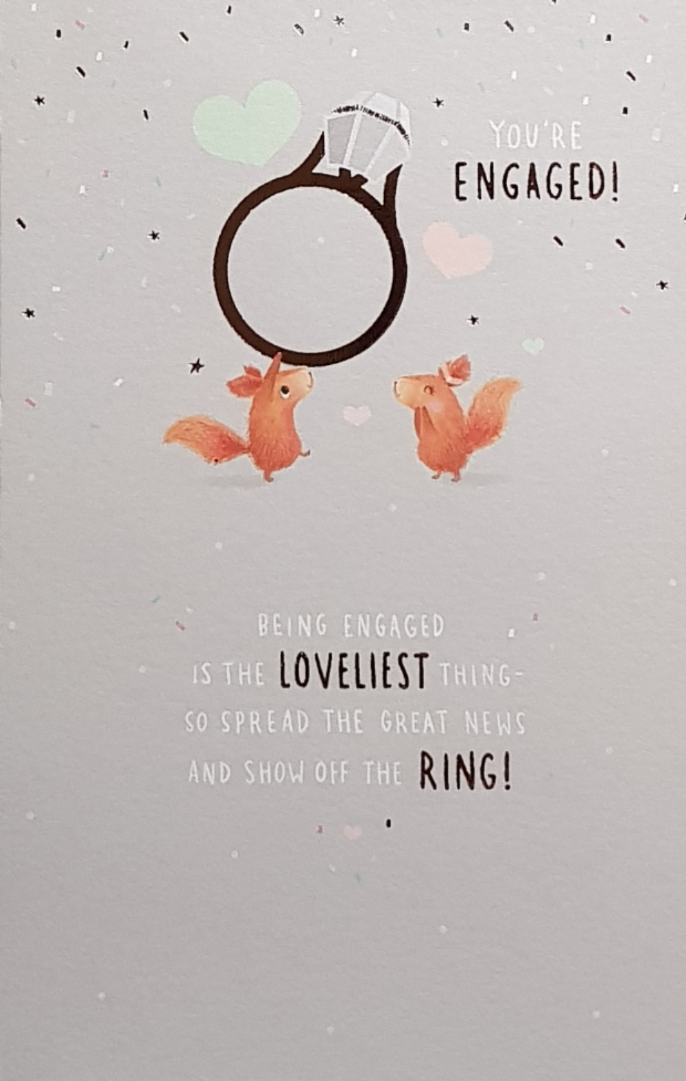 Engagement Card - Loveliest Thing & A Squirrel Holding A Big Ring