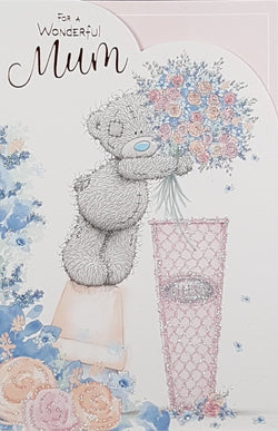 Mum Mothers Day Card - A Lovely Shiny Vase (Shaped)