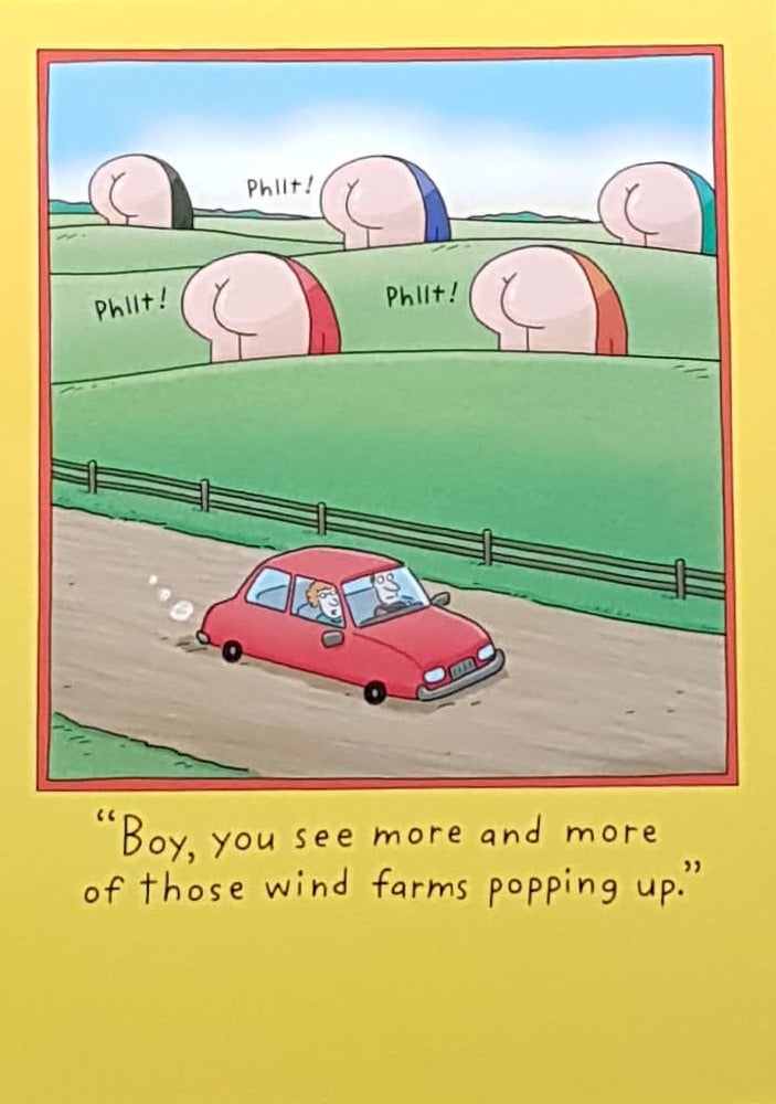 Birthday Card - Wind Farms (Humour)