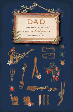 Fathers Day Card - Dad / Ladybug & Strawberries