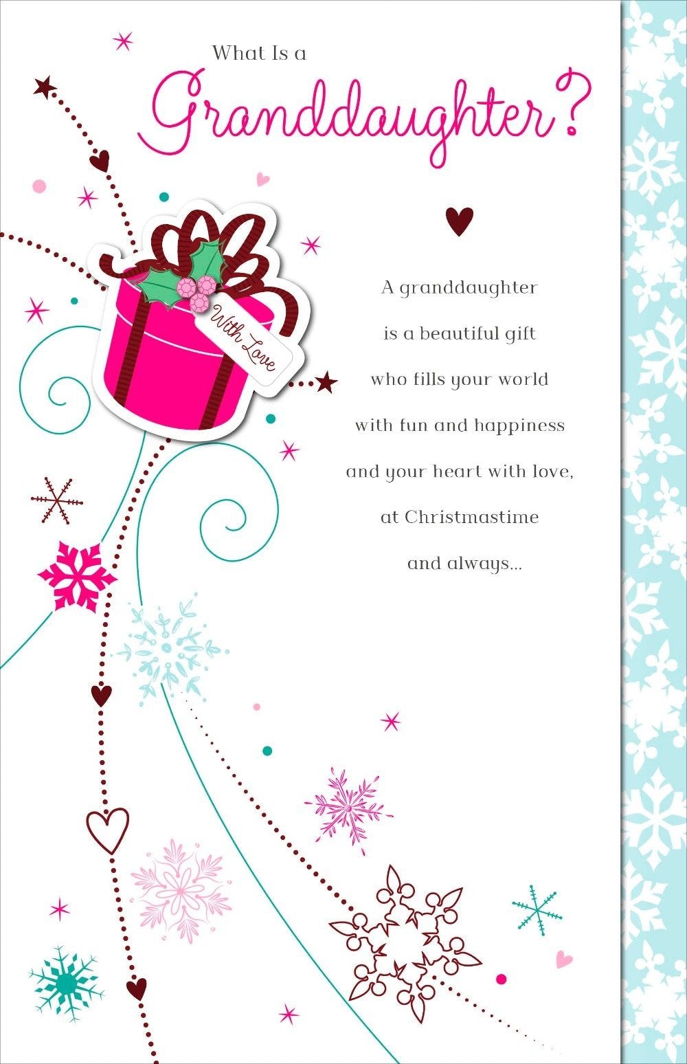 Granddaughter Christmas Card