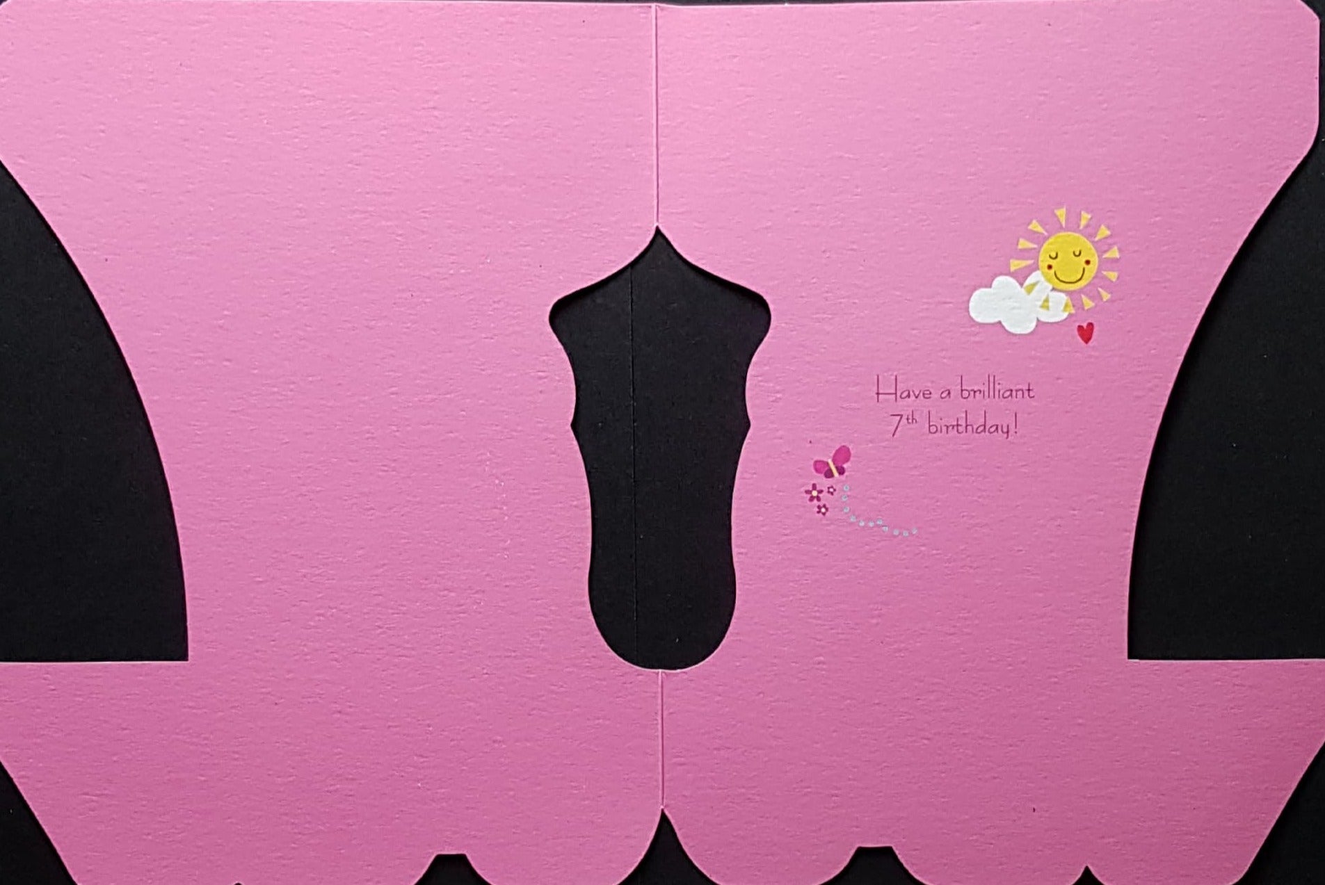 Age 7 Birthday Card - Puffin, Flamingo & Rainbows