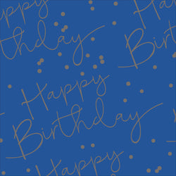 Gift Wrap - Flat Wrap / Blue Birthday General (Folded Twice)