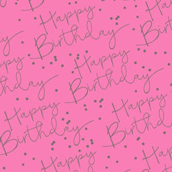 Gift Wrap - Flat Wrap / Pink Birthday General (Folded Twice)