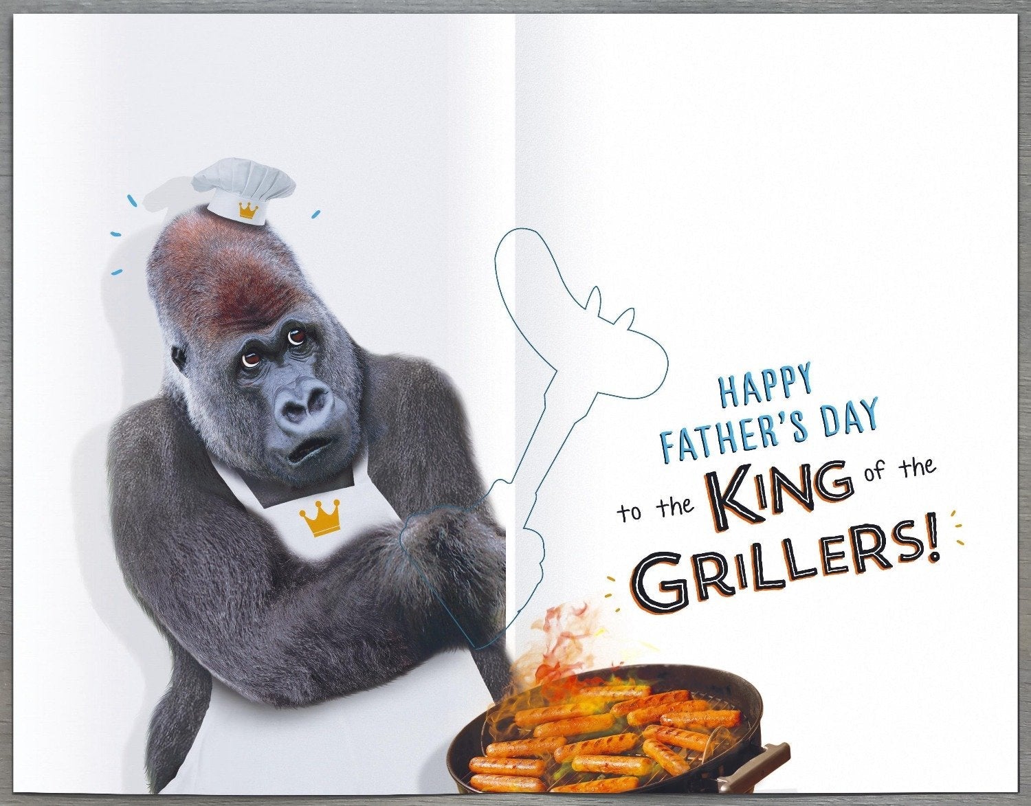 Fathers Day Card - Humour / The King Of The Grillers!