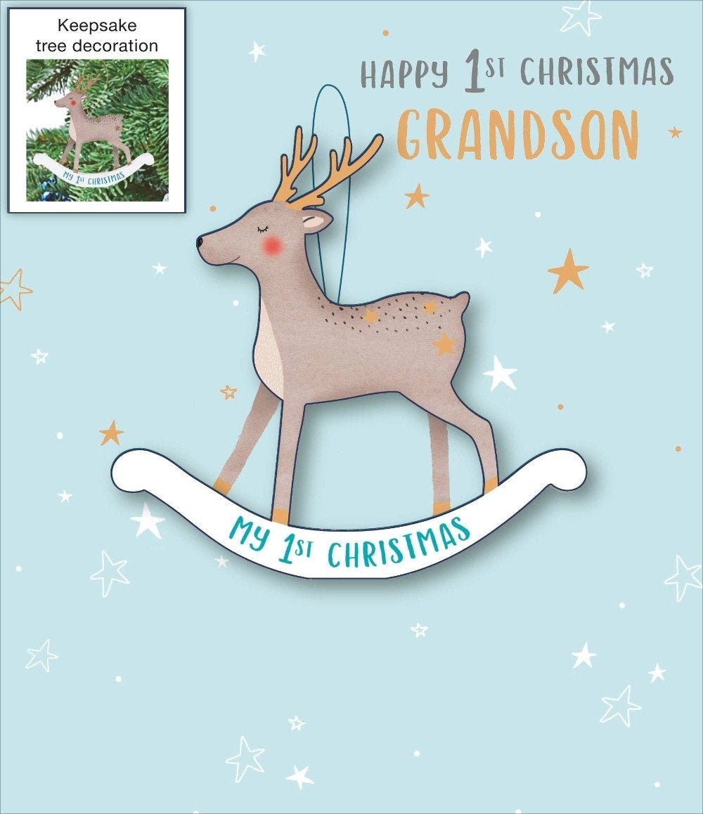 Grandson First Christmas Card