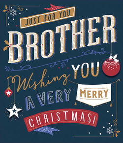 Just For You Brother Christmas Card