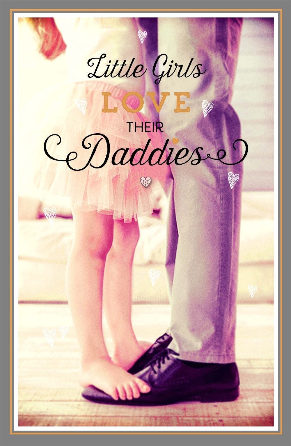 Fathers Day Card - Dad From Daughter / The Nacked Girls Feet Standing On Fathers Shoes