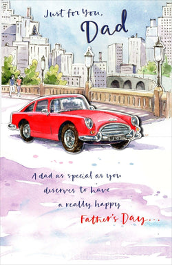 Fathers Day Card - Dad /  Classic Car On The Bridge
