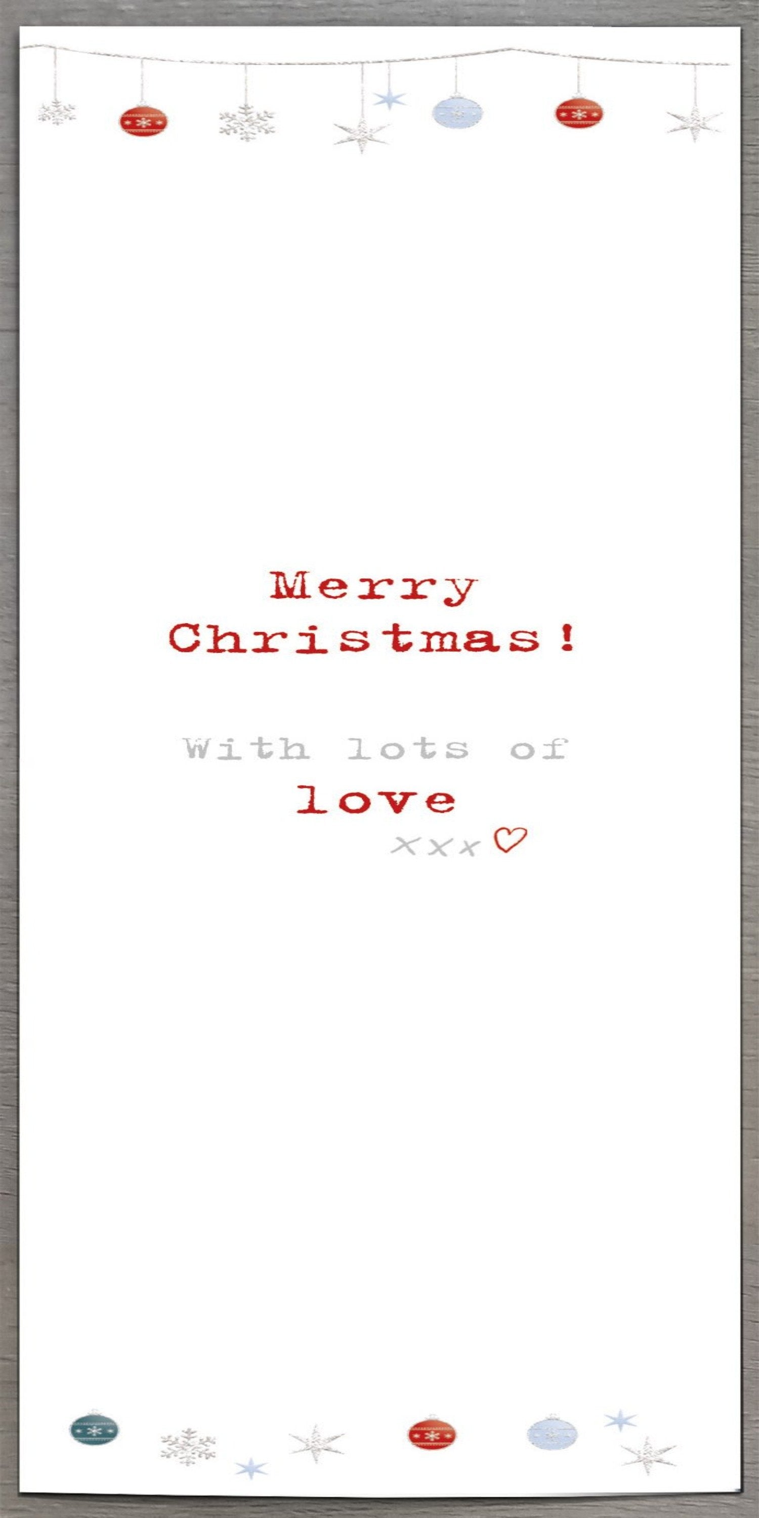 Money Wallet Christmas Card - Lots Of Love & A Boofle Gift