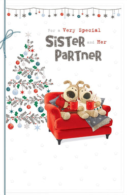 Sister And Her Partner Christmas Card