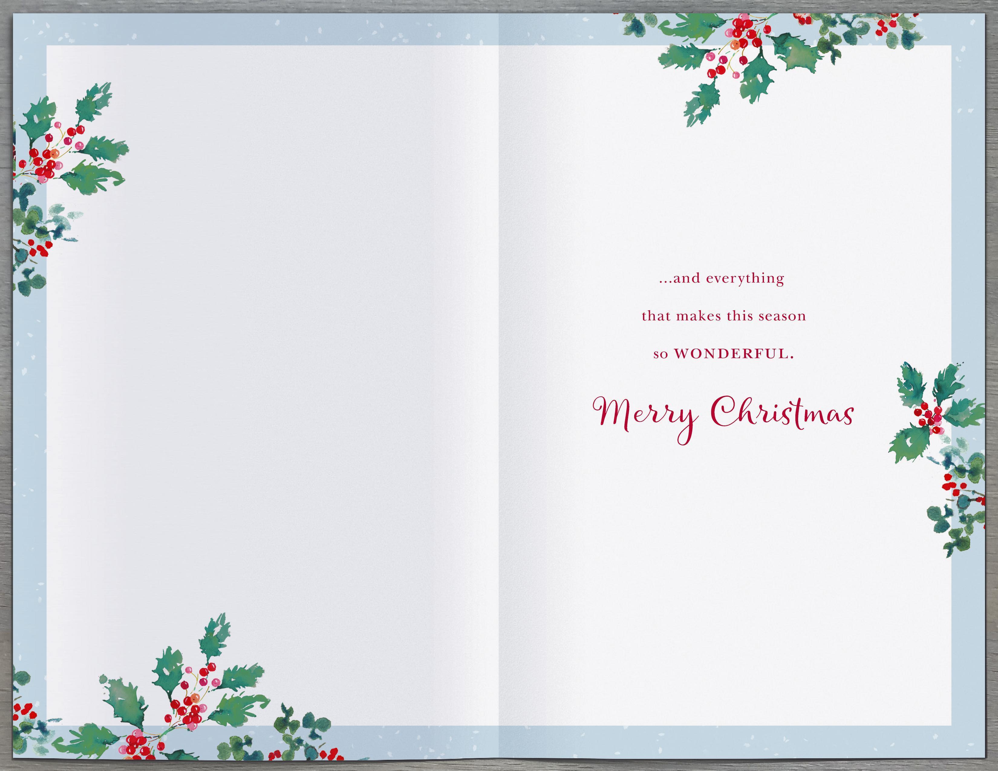 Uncle Christmas Card - Filled With Happy & Snowfall