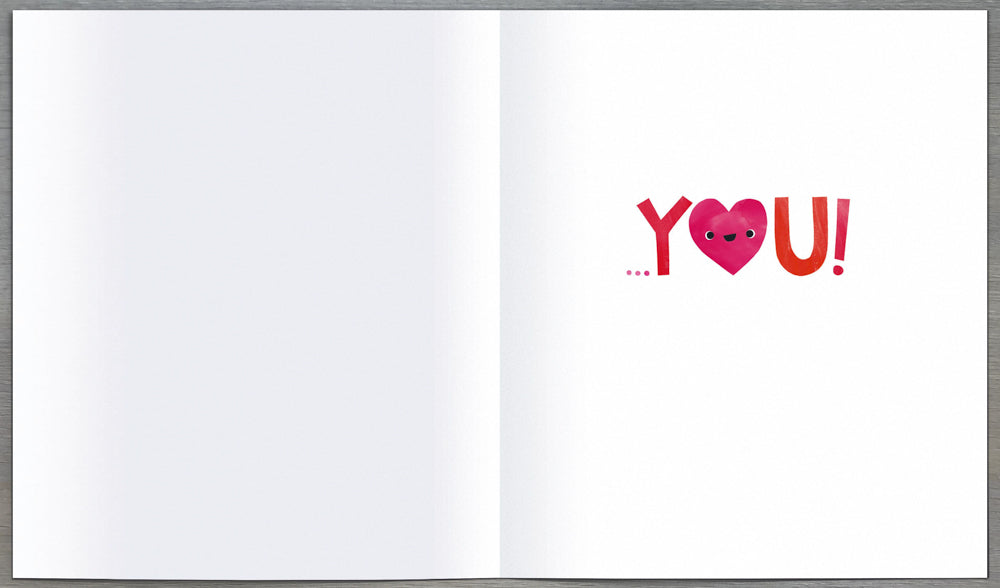 One I Love Valentines Day Card - Love Pink Background Red E