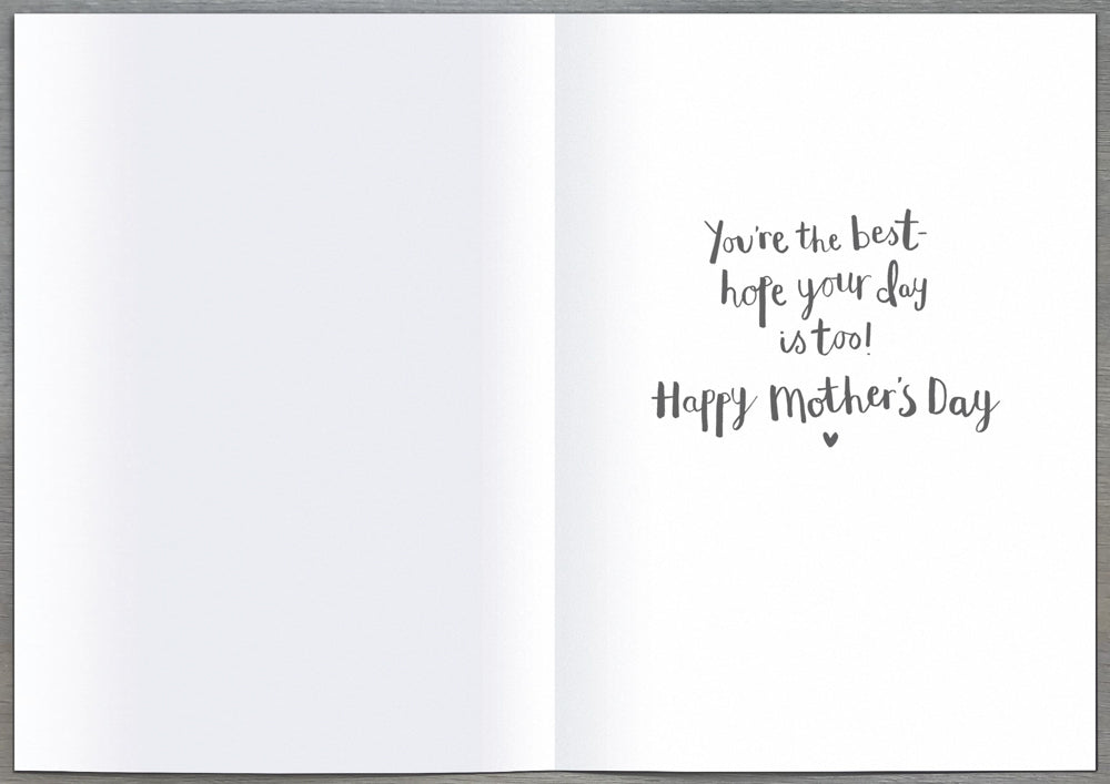 Mum Mothers Day Card - Heres To You / Champagne & Gift