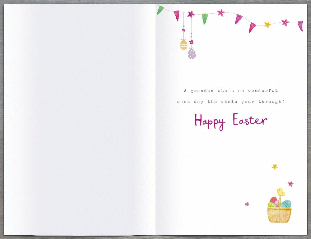 Easter Card -  Grandma / Easter Wish Is Filled