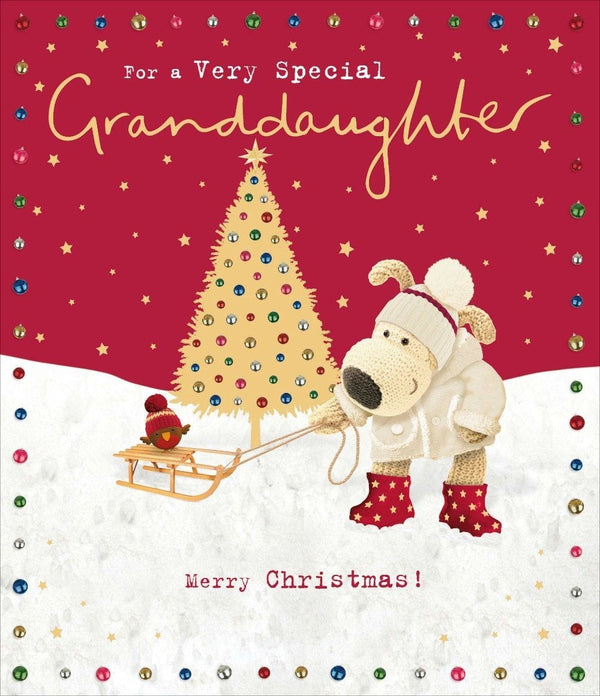 Granddaughter Christmas Card - You're Wonderful And Special & Doodle W ...