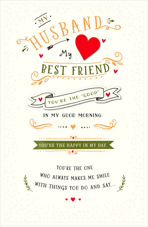 Husband Valentines Day Card - Makes Say Things Good Morning