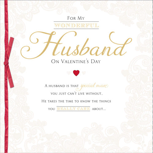 Husband Valentines Day Card - Special Man Really Care