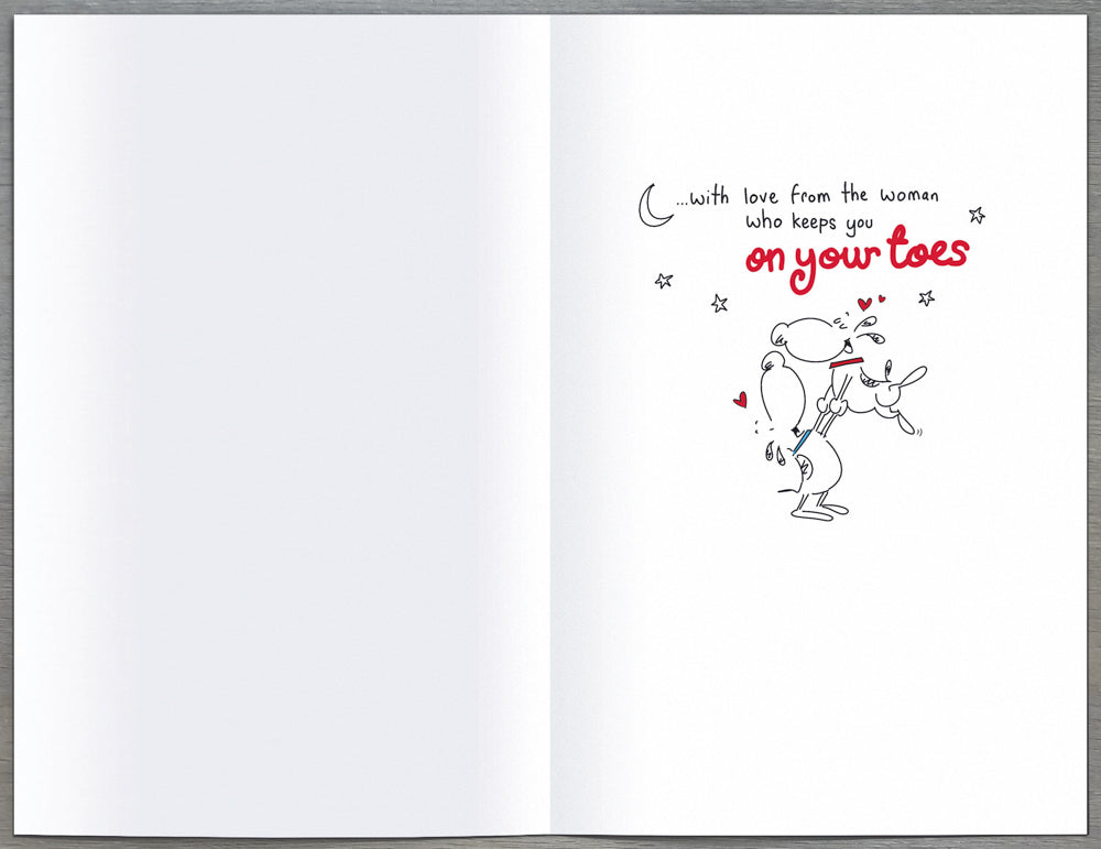 Husband Valentines Day Card - Sweeps Me Off My Feet