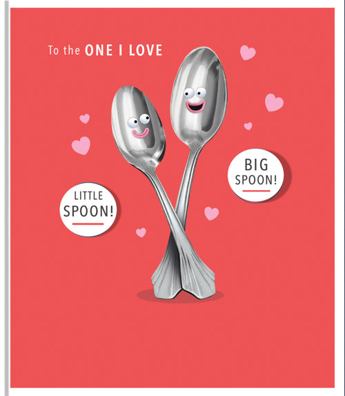 One I Love Valentines Day Card - Big Spoon Little Spoon